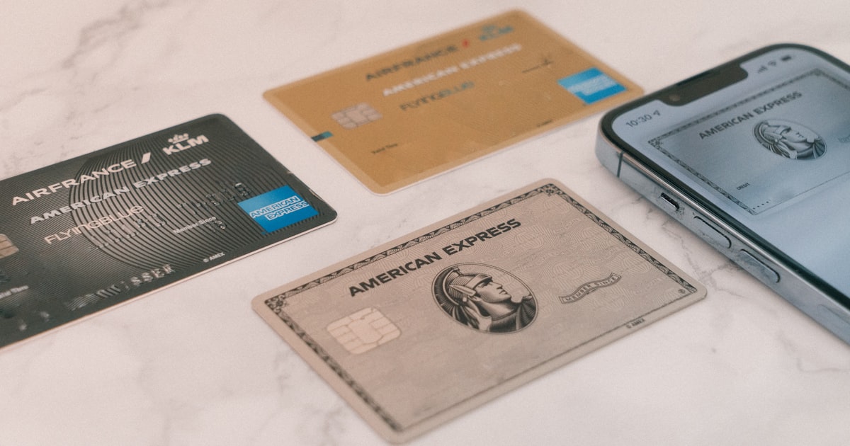 Credit cards next to a mobile phone